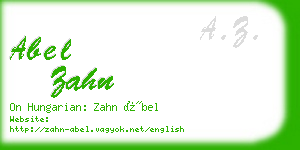 abel zahn business card